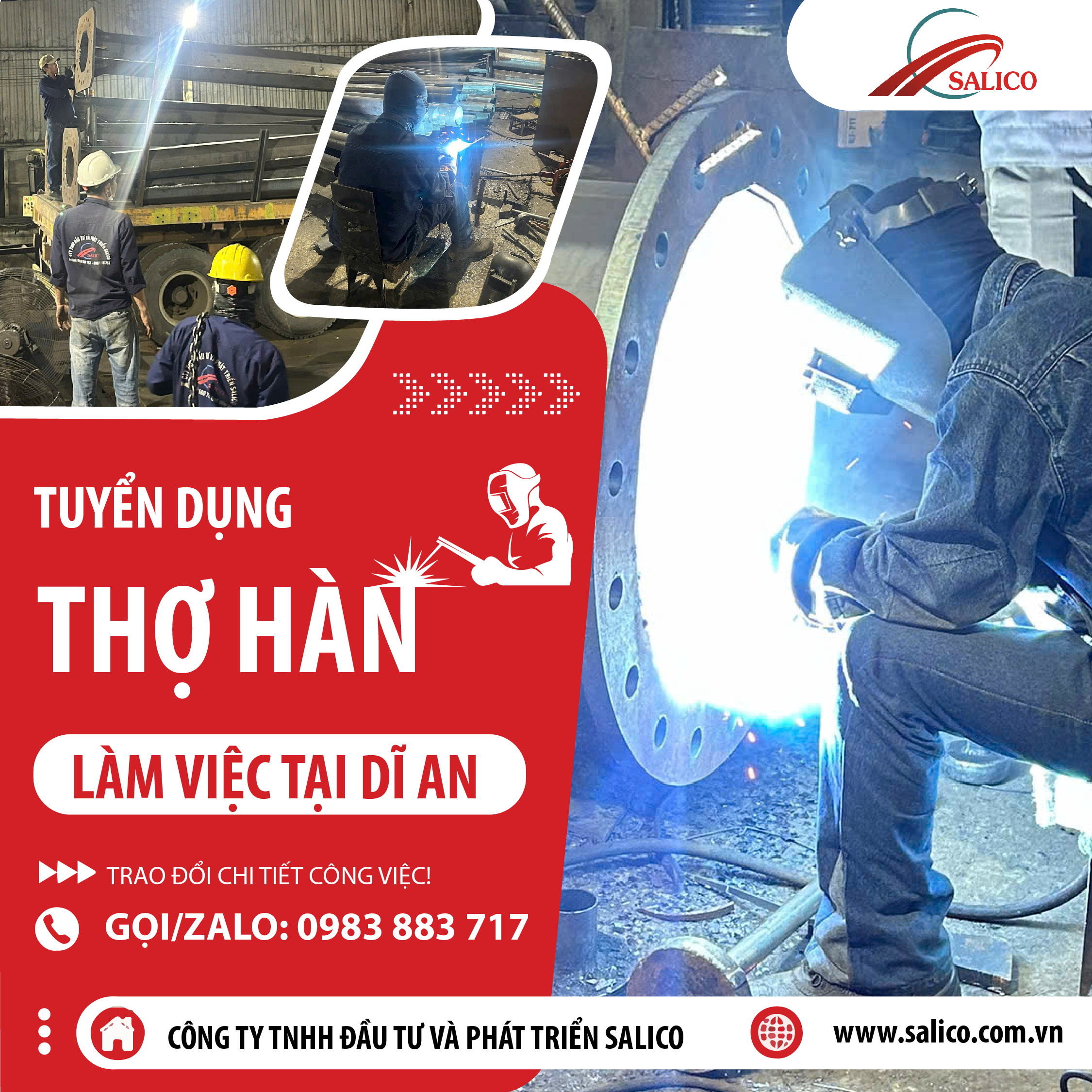 Salico tuyển dụng thợ hàn tháng 11 năm 2025